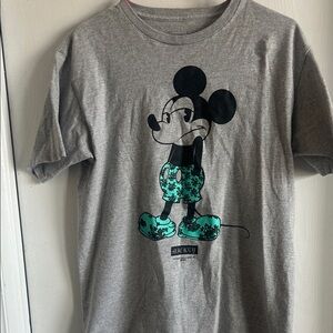 Disney Gray and Green Mickey Mouse Kids Tee
